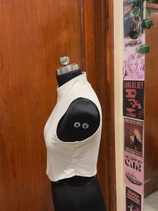 Cream Sleeveless Crop Top