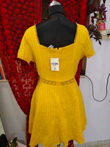Sunny Yellow A-Line Dress