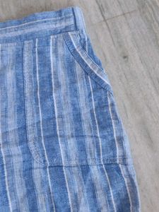 Striped Linen  Shorts