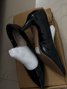 Clarks-Black Patent Pointed Toe Heels