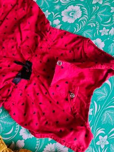 Heart Print Rompers - Set of 2