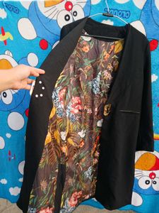 Black Long Party wear suit coat