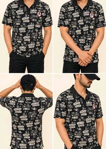 Graphic Print Men's Polo Shirt