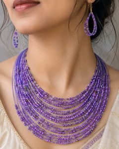 Beaded Necklace & Earring Set