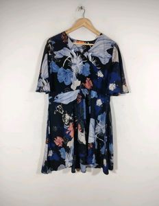 Gerua Black Printed Western Dress (Women)