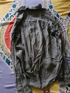 Olive Green Button-Down Shirt