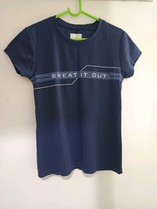 Navy Blue 'Sweat It Out' T-Shirt