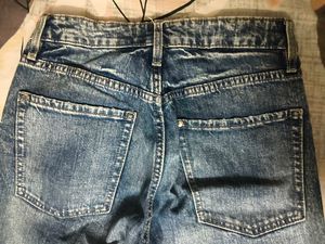 H&amp;M High Waist Slim Straight Blue Jeans