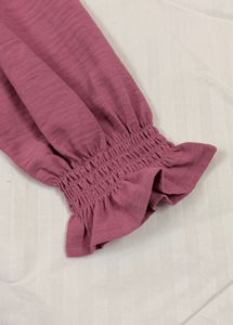 Pantaloon Pink Stylish Pearl Embellished Top