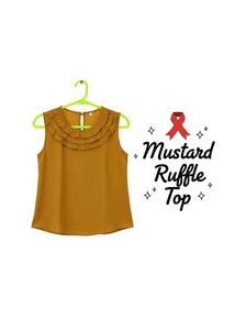 Mustard Ruffle Blouse