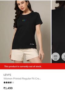 Levi's Black Pure Cotton T-Shirt