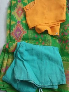 sarees with matching blouses and petticoat