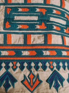 Embroidered Suede Ethnic Dress for Early Winter