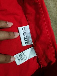 Imported Red Button Down Shirt