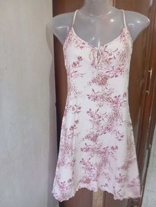 Y2K Floral Print Mini Dress