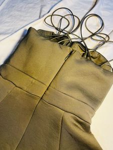 Olive Green Strappy Mini Dress