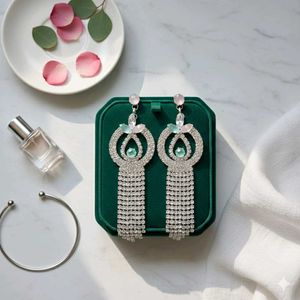 Sparkling Tassel Drop Earrings