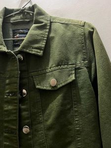 Olive Green Denim Jacket