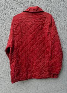 Chic Red Quilted Jacket