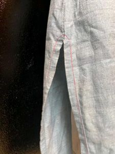 Blue cotton Kurta with stylish pocket