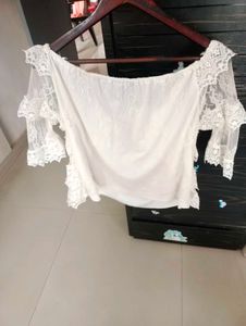 Lace Tiered Off-Shoulder Top