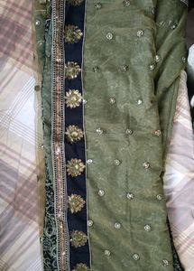 Half Net saree