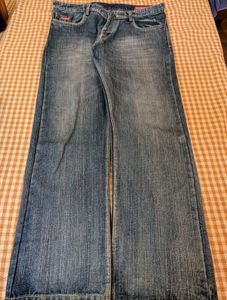 Relaxed Straight Fit Denim Jeans