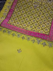 Yellow Embroidered Kurta Suit Set