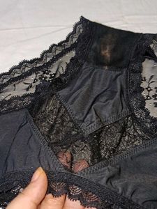 Elegant Black Lace Briefs