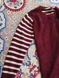 Cozy Striped Sleeve Sweater