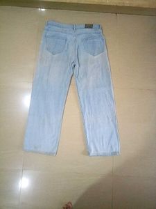 Trendy Light Blue Wide-Leg High-Waist Jeans