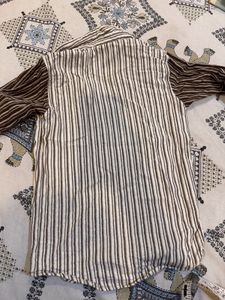 Striped Casual Shirt with Pocket Detail