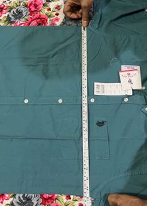 Men's Teal Button-Down Shirt newwdtag