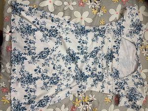 Floral Print Square Neck Mini Dress