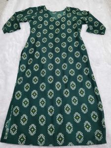 Green Printed Kurta and Pant Set