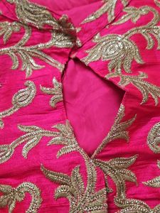 Elegant Pink Embroidered Blouse