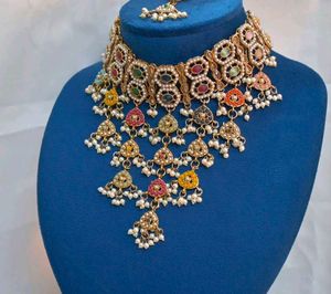 Elegant Colorful Pearl Choker Necklace