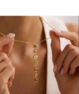 Elegant Multi-Gemstone Drop Necklace