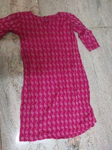Pink Printed Kurti