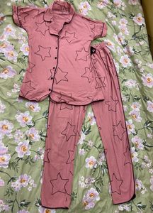 Baby Pink Night Suit