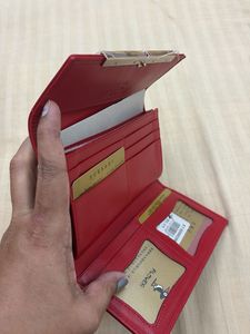 Plover Red Leather Wallet
