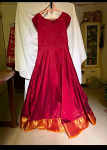 Elegant Red Silk Gown