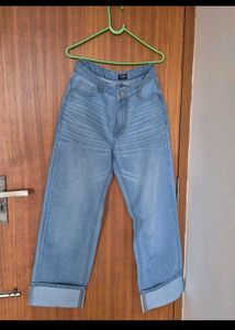 (Shein)Light Wash Wide Leg Jeans