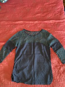 Women Lace Patchwork Tunic Top