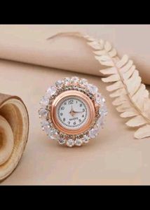 Sparkling Gemstone Ring Watch