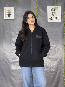 Stylish Black Bomber Jacket