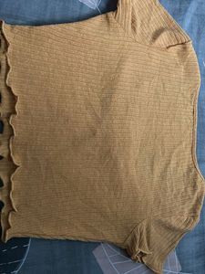 Cute Mustard Crop Top