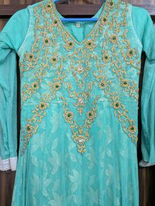 Elegant Sea Green Anarkali Suit