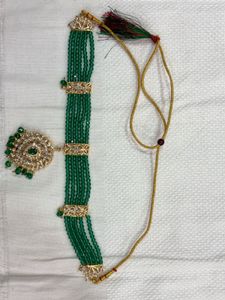 Emerald Beaded Jewellery Set