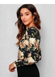 Floral Print Long Sleeve Top